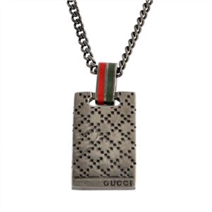 GUCCI(グッチ) 310481-J89L0-8518 DIAMANTISSIMA ディアマンティッシマ エイジドパラジウム メンズ ペンダント ネックレス