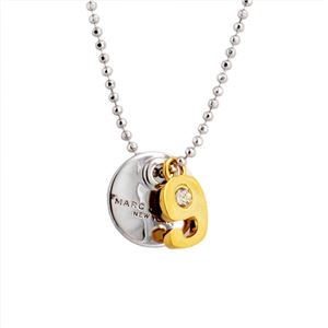 MARC JACOBS(マークジェイコブス) M0009088-040 Silver MJ Coin #9 Pendant コイン ナンバー9 クリスタル ペンダント・ネックレス