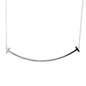 TIFFANY＆CO(ティファニー) 34775346 Tiffany T スマイル ペンダント 18KWG ネックレス