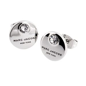 MARC JACOBS(マークジェイコブス) M0009098-169 Crystal/Silver MJ Coin Studs コイン クリスタル スタッド ピアス