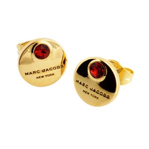 MARC JACOBS(マークジェイコブス) M0009098-646 Red/Gold MJ Coin Studs コイン クリスタル スタッド ピアス