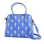 Kate Spade(ケイトスペード) PXRU6896 488 Adventure Blue タツノオトシゴ プリント 2WAY ショルダー ハンドバッグ Cedar Street Seahorses Maise