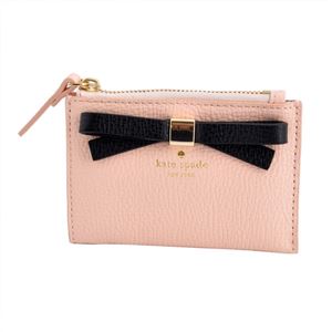 Kate Spade(ケイトスペード) PWRU5011 8 Urchin Pink/Black リボンモチーフ キーリング付 コインケース Henderson Street Cori