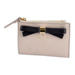 Kate Spade(ケイトスペード) PWRU5011 291 Crisp Linen/Black リボンモチーフ キーリング付 コインケース Henderson Street Cori