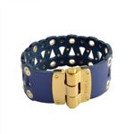 FURLA(フルラ) 831781 BPS3 FG0 BLU COBALTO カットワークレザー バングル ブレスレット VENERE BANGLE TRAFORO