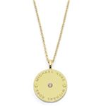 MICHAEL KORS(マイケルコース) Gold-Tone Logo Disc Pendant Necklace クリスタルストーン ロゴディスク ネックレス/ペンダント MKJ2654710