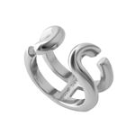 MARC JACOBS(マークジェイコブス) M0009229-040 #6 Silver 「J」ロゴモチーフ アイコン リング 指輪 日本サイズ11号相当 Icon Band Ring