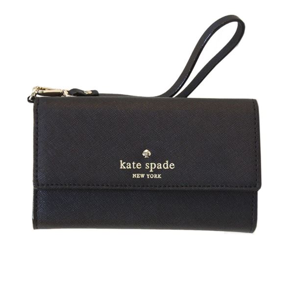 Kate Spade(ケイトスペード) 8ARU1099 001 Black ストラップ付 アイフォンケース (iphone6・6s専用) スマホバッグ Cedar Street IPhone 6 Leather Wristletf00