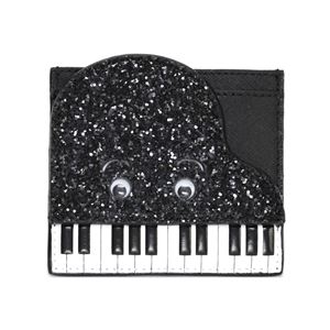 Kate Spade(ケイトスペード) PWRU5151 007 Black/White ピアノモチーフ スパンコールラメ カードケース 名刺入れ Jazz Things Up Piano Card Case - 拡大画像