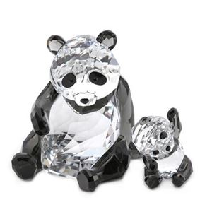 SWAROVSKI(スワロフスキー) Panda Mother With Baby 親子パンダ ハートフル クリスタルフィギュア クリア/ブラック 5063690 - 拡大画像