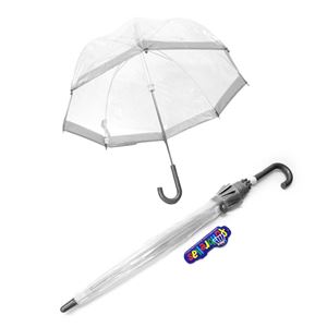 Fulton(フルトン) C603 005835 Funbrella-2 Silver 子供用 キッズ用 ビニール傘 長傘 バードケージ ミニ アンブレラ 英国王室御用達ブランド - 拡大画像