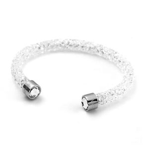 SWAROVSKI(スワロフスキー) 5255899 Crystaldust White クリスタルロック カフ バングル ブレスレット Sサイズ