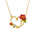 Les Nereides(レネレイド) AASV302/1 ハートモチーフ フラワー ネックレス ペンダント COEUR EN FLEUR