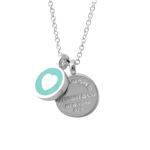 Tiffany＆CO(ティファニー) 36517204 RTT リターン トゥ ティファニー ダブル ラウンド ペンダント ミニ SS/エナメルフィニッシュ 41cm〜46cm ネックレス