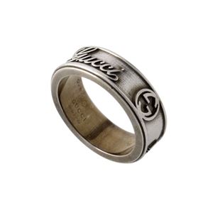 GUCCI(グッチ) 310441-J8400-8110 16号 GUCCI CRAFT LARGE RING ヴィンテージgucci エイジドパラジウム トレードマーク リング 指輪