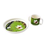 Arabia(アラビア) AR018710 Moomin Children set Jungle 「ジャングル」 ムーミン キッズ用食器セット マグカップ＆プレート皿 ≪北欧食器≫