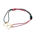 ALIITA (アリータ) CARITA BRILLANTE CORD BRACELET 9KYG×HWダイヤモンド カリタ レター 手紙モチーフ コード ブレスレット