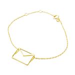 ALIITA (アリータ) CARITA PURA CHAIN BRACELET 9KYG カリタ レター 封筒モチーフ ブレスレット