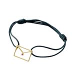 ALIITA (アリータ) CARITA RUBI CORD BRACELET 9KYG×RDルビー カリタ レター 封筒モチーフ コード ブレスレット