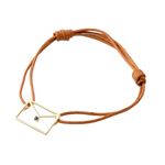 ALIITA (アリータ) CARITA ZAFIRO CORD BRACELET 9KYG×BLサファイア カリタ レター 封筒モチーフ コード ブレスレット