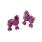 MARC JACOBS （マークジェイコブス） M0010474-650 Pink プードル パヴェ スタッド ピアス Charms Paradise Mini Poodle Studs