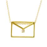 ALIITA (アリータ) CARITA BRILLANTE NECKLACE 9KYG×HWダイヤモンド カリタ レター 封筒モチーフ ネックレス ペンダント