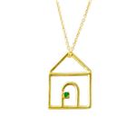 ALIITA (アリータ) CASTIA ESMERALDA NECKLACE 9KYG×GRエメラルド カシータ 家モチーフ ネックレス ペンダント