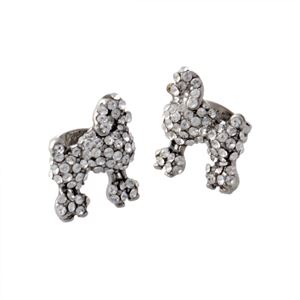 MARC JACOBS (マークジェイコブス) M0010474-969 Crystal/Antique Silver プードル パヴェ スタッド ピアス Charms Paradise Mini Poodle Studs 商品画像
