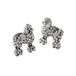 MARC JACOBS （マークジェイコブス） M0010474-969 Crystal／Antique Silver プードル パヴェ スタッド ピアス Charms Paradise Mini Poodle Studs