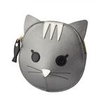 FURLA （フルラ） 856554 PO52 SFM COLOR ACCIAIO 魚チャーム付 猫モチーフ コインケース 小銭入れ ALLEGRA COIN CASE CAT