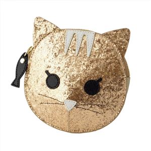 FURLA （フルラ） 856564 PR95 S30 COLOR GOLD 魚チャーム付 猫モチーフ コインケース 小銭入れ ALLEGRA COIN CASE CAT