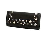 JIMMY CHOO （ジミーチュウ） NINO／LTU 715 BLACK／METALLIC MIX スタースタッズ 二つ折り長財布