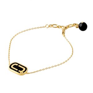 MARC JACOBS (マークジェイコブス) M0012393-065 Black/Gold 「J」ロゴモチーフ ブレスレット Icon Enamel Bracelet 商品写真1