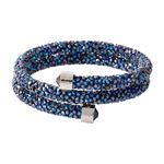 SWAROVSKI （スワロフスキー） 5255903 Crystaldust Double Blue クリスタルロック スパイラル バングル ブレスレット Sサイズ