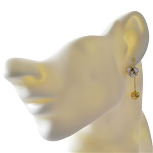 kate Spade (ケイトスペード) WBRUE241-100 White フラワーモチーフ ハンガー ピアス Shine On Flower Hanger Earrings 商品写真2