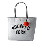 kate Spade （ケイトスペード） PXRU8115 27 アップルチャーム付 フェルト ショルダー・トートバッグ （A4サイズ対応） NOUVEAU YORK hallie