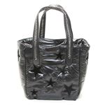 STELLA McCARTNEY （ステラマッカートニー） 489696 W8152 1000 ベルベット スター 星型パッチワーク ファラベラ GO ショルダーバッグ トートバッグ Tote Eco Nylon All Over Stars Falabella