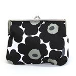 marimekko （マリメッコ） PUOLIKAS KUKKARO MINI UNIKKO ミニウニッコ柄 がま口 コットンパース マルチポーチ 小物入れ 37773 30 white／black／olive