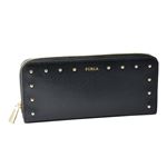 FURLA （フルラ） 903211 ONYX PT80 SBR ジョイア スタッズ付 ラウンドファスナー 長財布 GIOIA XL ZIP AROUND