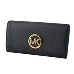 MICHAEL KORS （マイケルコース） 32F2GFTE3L Black MKロゴ 二つ折り長財布 FULTON