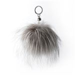 MICHAEL KORS （マイケルコース） 32F6GKCK3F SILVER フォックスファー キーリング バッグチャーム FUR PON PON