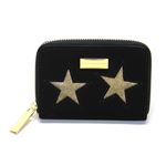 STELLA McCARTNEY （ステラマッカートニー） 431022 W8140 1000 スター 星型パッチワーク ジップ コインケース 小銭入れ Coin Purse Gold Stars