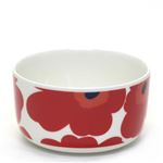 marimekko （マリメッコ） UNIKKO BOWL ウニッコ柄 ボウル 500ml スープやサラダなどを入れるのに便利  ホワイト×レッド 63433-001 White／Red