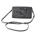 COACH（コーチ） 12057 Dk／Black（DKBLK） ティー ローズ ツーリング メタル スタッズ ツーリング ショルダーバッグ クラッチバッグ FOLDOVER CROSSBODY CLUTCH