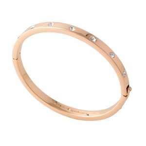 Kate Spade（ケイトスペード） WBRUB746-704 Clear／Rose Gold セット イン ストーン ヒンジ バングル ブレスレット Set In Stone Metal Hinged Bangle