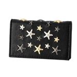 JIMMY CHOO（ジミーチュウ） NELLO LTR 000715 BLACK／METALLIC MIX スタースタッズ カードケース 名刺入れ