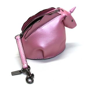 COACH（コーチ） 22939 Dk／Metallic Blush （DKE45） ストラップ付 ユニコーン コイン ケース ポーチ UNI COIN CASE