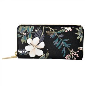 Kate Spade（ケイトスペード） PWRU6214 098 ボタニカルプリント ラウンドファスナー長財布 CAMERON STREET BOTANICAL lacey