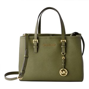 MICHAEL KORS （マイケルコース） 30H3GTVT8L 333 OLIVE（オリーブ） MKチャーム付 2WAY トートバッグ JET SET TRAVEL