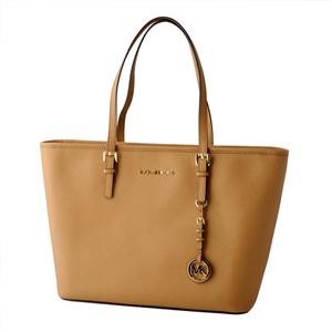 MICHAEL KORS （マイケルコース） 30S4GTVT2L 532 ACORN MKチャーム付 ジップ トートバッグ ミディアム JET SET TRAVEL